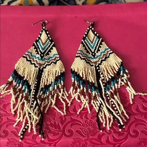 Bohemian Beaded Fringe Earrings